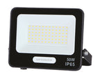 LED Floodlight, Black, 90Lm/W, 50W, Warm Light — image 1