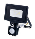 LED Floodlight, Black, City Line, PIR Sensor, 10W, Warm Light — image 1