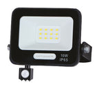 LED Floodlight, Black, PIR Sensor, 10W, 120°, White Light — image 1