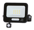 LED Floodlight, Black, PIR Sensor, 10W, 120°, Neutral Light — image 1