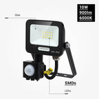 LED Floodlight, Black, PIR Sensor, 10W, 120°, White Light — image 4