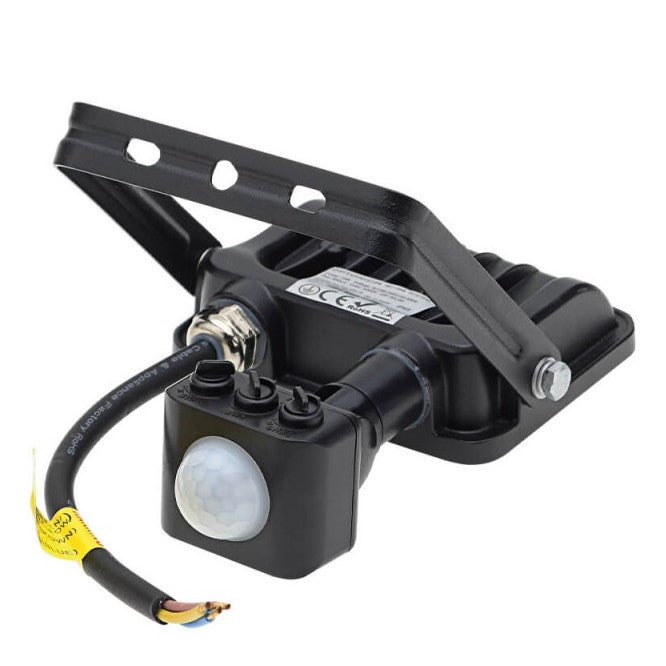 LED Floodlight, Black, PIR Sensor, 10W, 120°, Warm Light — image 3