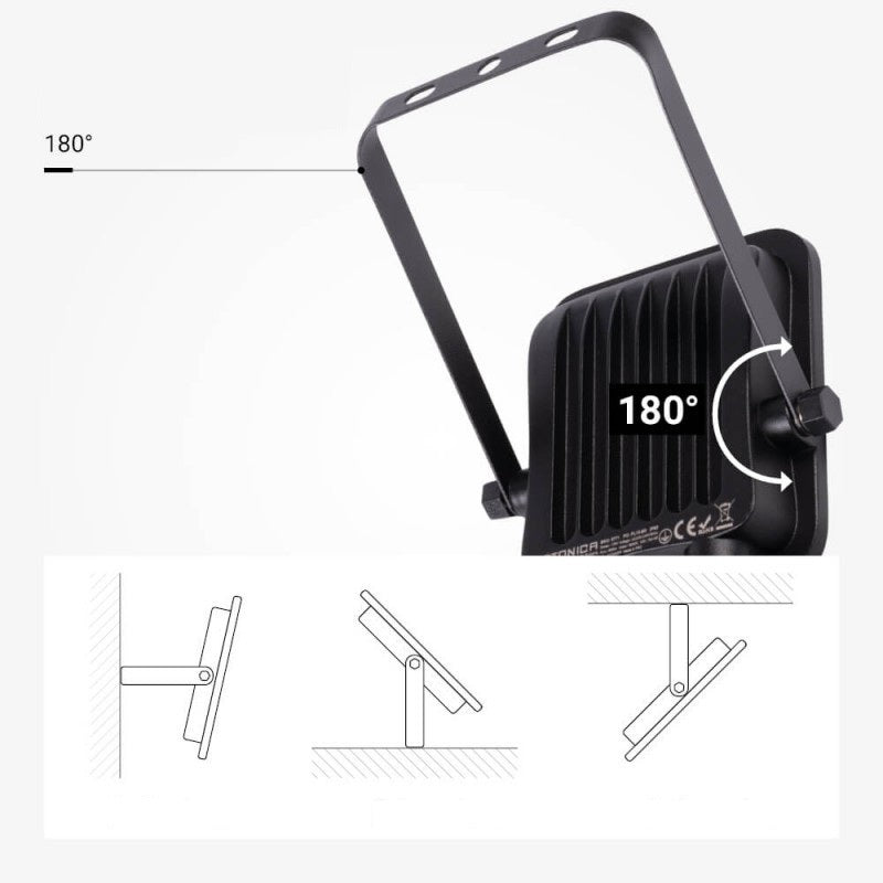 LED Floodlight, Black, PIR Sensor, 10W, Warm Light — image 5