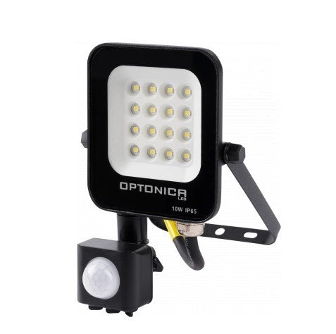LED Floodlight, Black, PIR Sensor, 10W, Warm Light — image 2