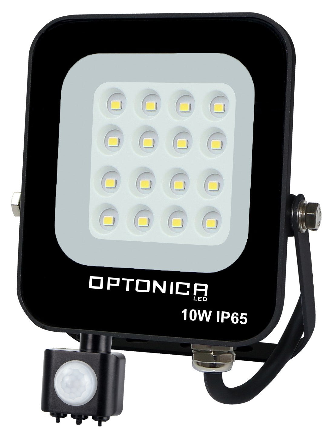 LED Floodlight, Black, PIR Sensor, 10W, Warm Light — image 1