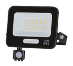 LED Floodlight, Black, PIR Sensor, 20W, 120°, Neutral Light — image 1
