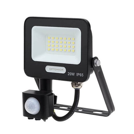 LED Floodlight, Black, PIR Sensor, 20W, 120°, Warm Light — image 2