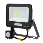 LED Floodlight, Black, PIR Sensor, 30W, 120°, Warm Light — image 2