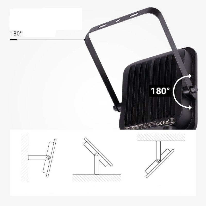 LED Floodlight, Black, PIR Sensor, 30W, Warm Light — image 5