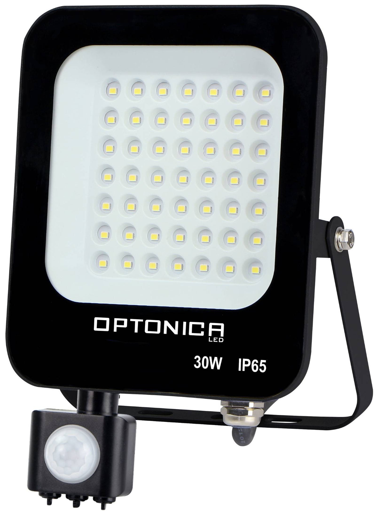 LED Floodlight, Black, PIR Sensor, 30W, Warm Light — image 1