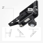 LED Floodlight, Black, PIR Sensor, 50W, 120°, Neutral Light — image 5