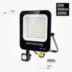LED Floodlight, Black, PIR Sensor, 50W, White Light — image 4