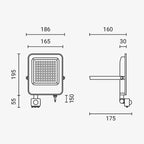 LED Floodlight, Black, PIR Sensor, 50W, White Light — image 6
