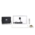LED Floodlight, Black, with Solar Panel, 15W, White Light — image 3