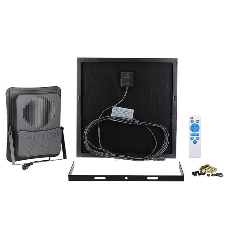 LED Floodlight, Black, with Solar Panel, 16W, 1200Lm, White Light — image 3