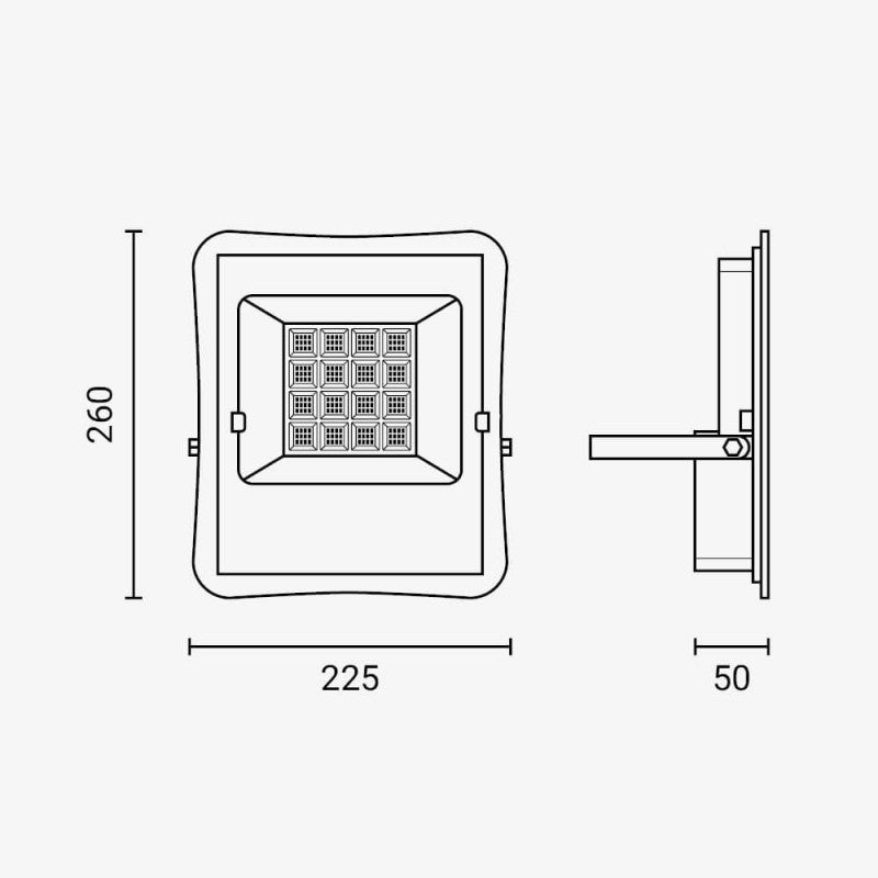 LED Floodlight, Black, with Solar Panel, 16W, 1200Lm, White Light — image 4