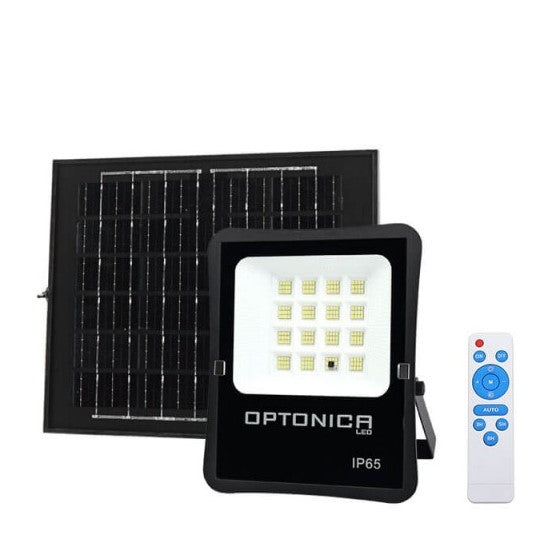 LED Floodlight, Black, with Solar Panel, 16W, 1200Lm, White Light — image 2