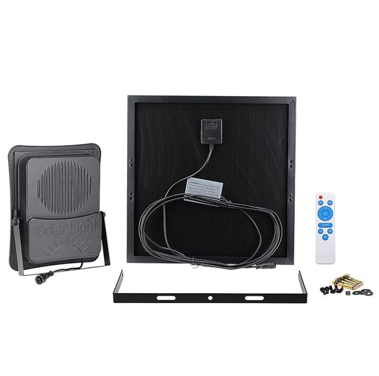 LED Floodlight, Black, with Solar Panel, 20W, 1600Lm, White Light — image 3