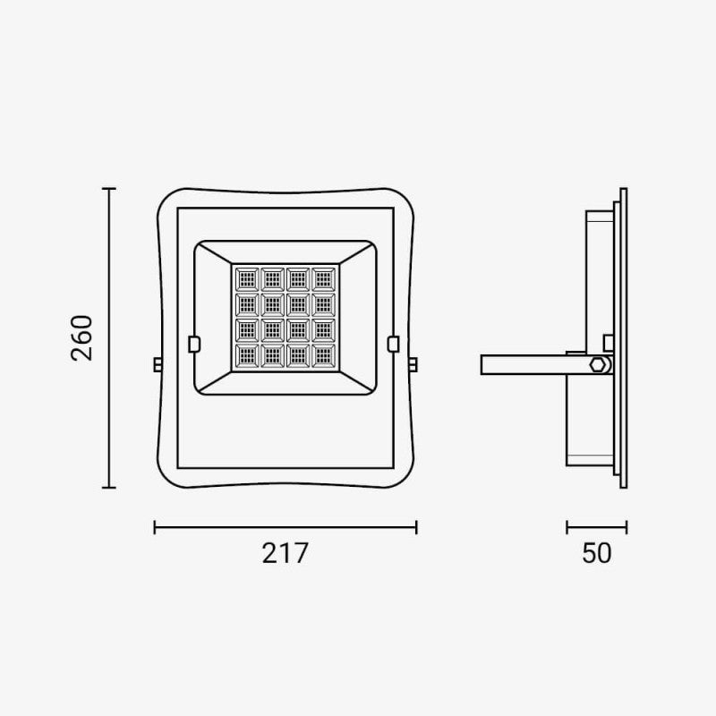 LED Floodlight, Black, with Solar Panel, 20W, 1600Lm, White Light — image 4