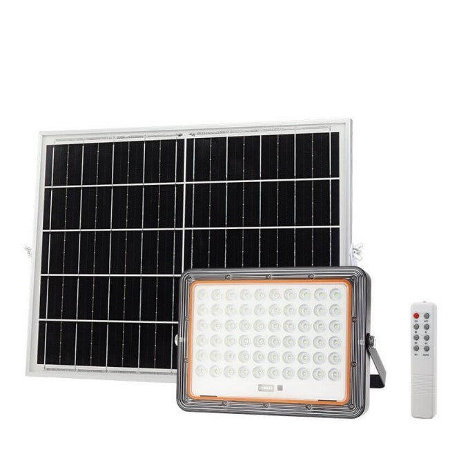 LED Floodlight, Black, with Solar Panel, 20W, 2600Lm, White Light — image 2