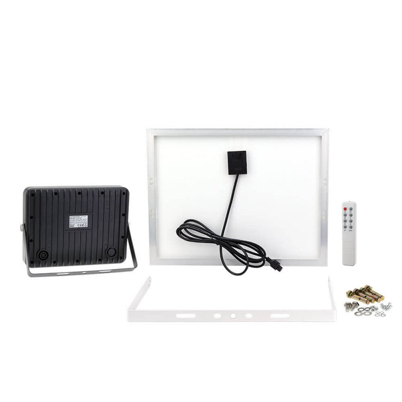 LED Floodlight, Black, with Solar Panel, 20W, 2600Lm, White Light — image 3