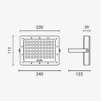 LED Floodlight, Black, with Solar Panel, 20W, 2600Lm, White Light — image 4
