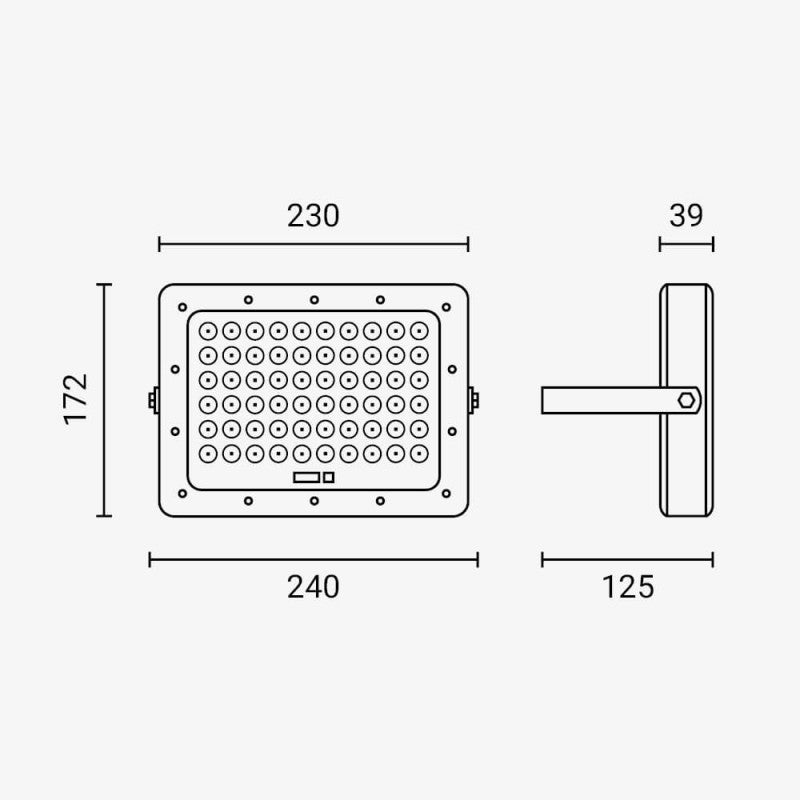 LED Floodlight, Black, with Solar Panel, 20W, 2600Lm, White Light — image 4