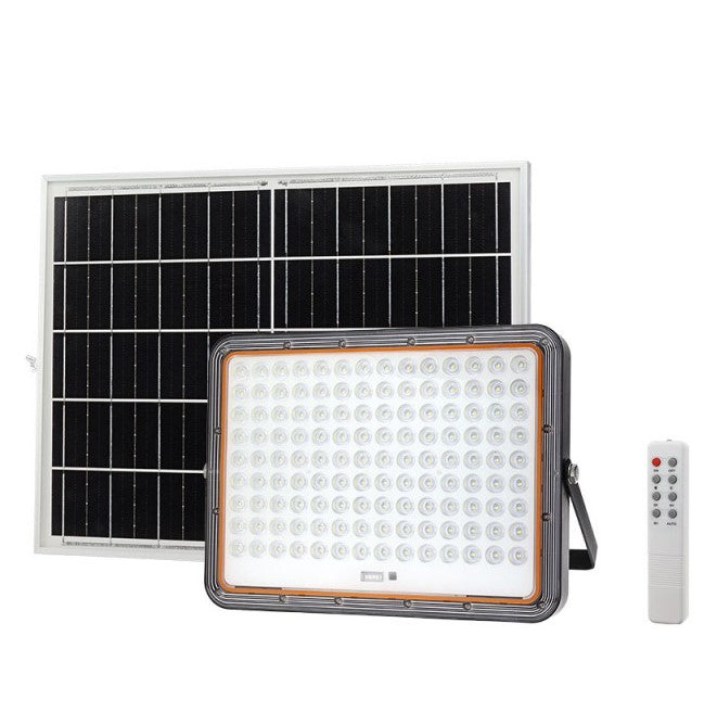 LED Floodlight, Black, with Solar Panel, 25W, 3200Lm, White Light — image 2