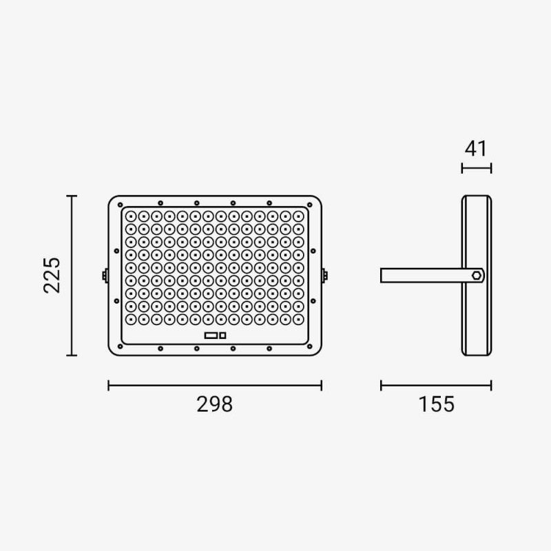 LED Floodlight, Black, with Solar Panel, 25W, 3200Lm, White Light — image 4