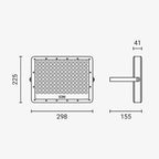 LED Floodlight, Black, with Solar Panel, 30W, White Light — image 4