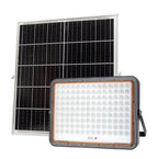 LED Floodlight, Black, with Solar Panel, 30W, White Light — image 1