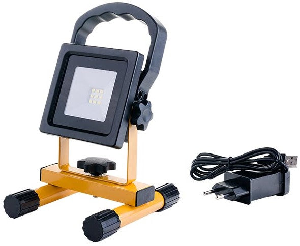 LED Floodlight, Portable, Rechargeable, 10W, White Light — image 1