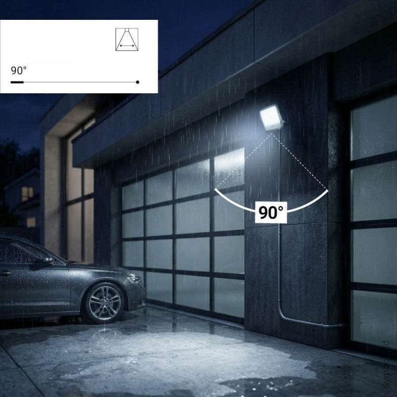 LED Floodlight, Grey, 100Lm/W, 100W, Neutral Light — image 8