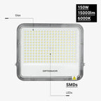LED Floodlight, Grey, 100Lm/W, 150W, White Light — image 3