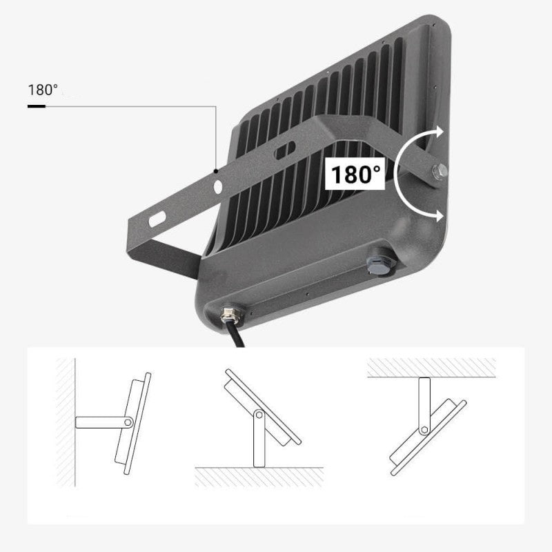LED Floodlight, Grey, 100Lm/W, 150W, White Light — image 5