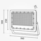 LED Floodlight, Grey, 150W, Neutral Light — image 3