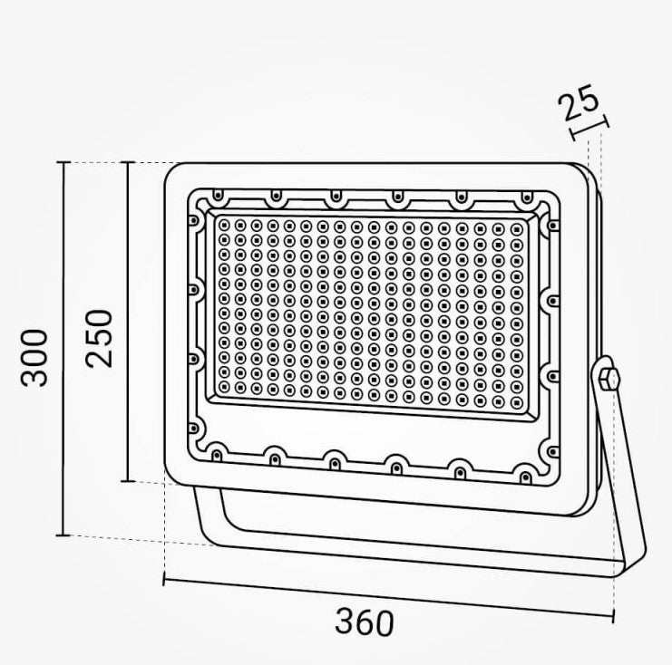 LED Floodlight, Grey, 150W, Neutral Light — image 3