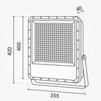 LED Floodlight, Grey, 300W, Neutral Light — image 3
