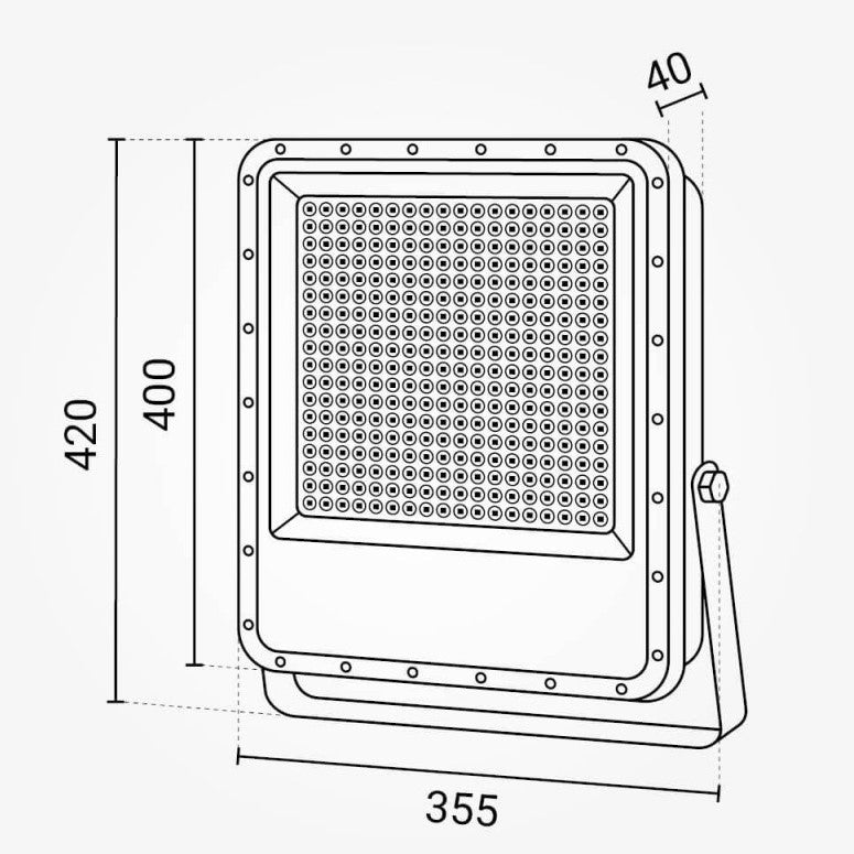 LED Floodlight, Grey, 300W, Neutral Light — image 3