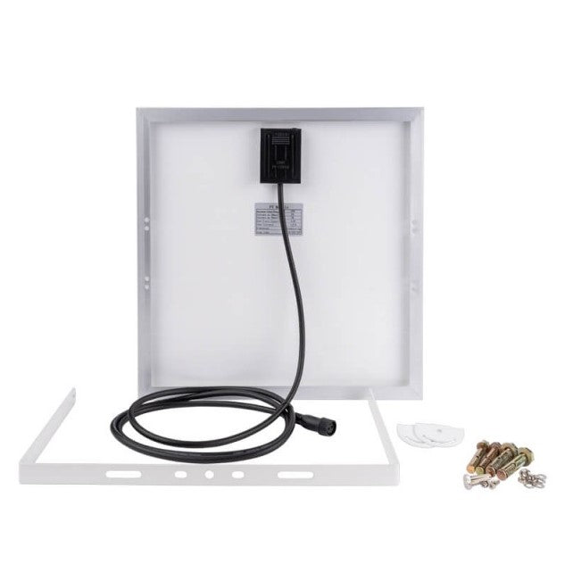 LED Floodlight, Grey, with Solar Panel, 20W, White Light — image 4