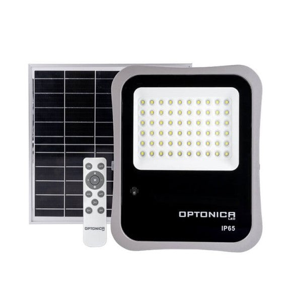 LED Floodlight, Grey, with Solar Panel, 20W, White Light — image 3