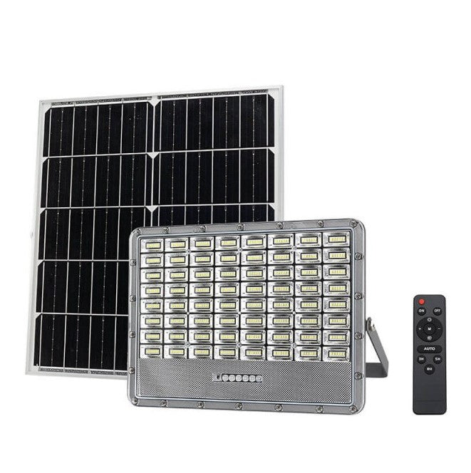 LED Floodlight, Grey, with Solar Panel, 30W, 120°, White Light — image 4