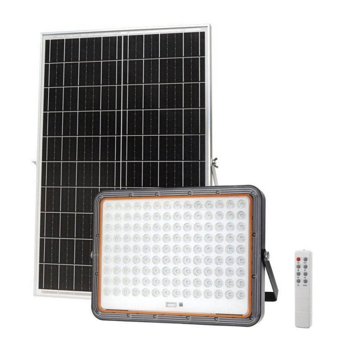 LED Floodlight, Grey, with Solar Panel, 40W, White Light — image 2