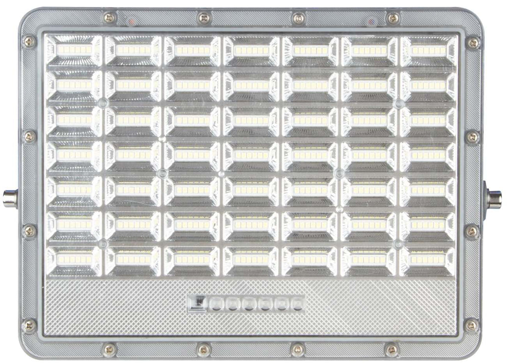 LED Floodlight, Grey, with Solar Panel, 30W, 120°, White Light — image 1