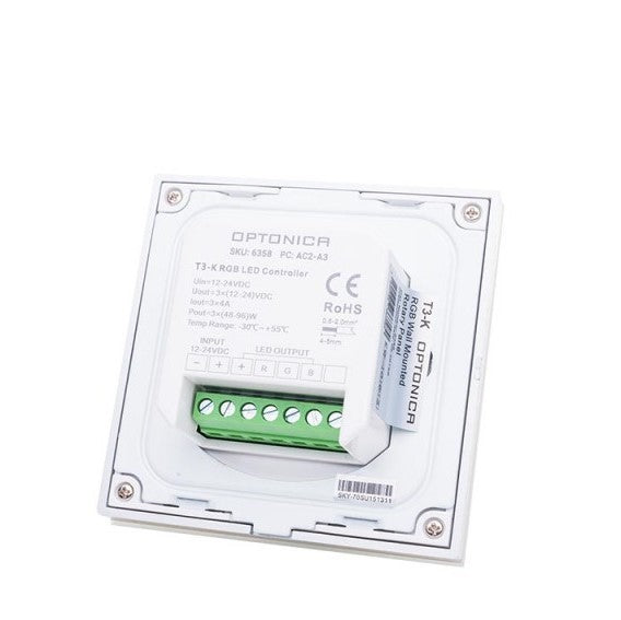 LED RGB Constant Voltage Controller, 24V, 4A/Ch, 3 Channels, White — image 3