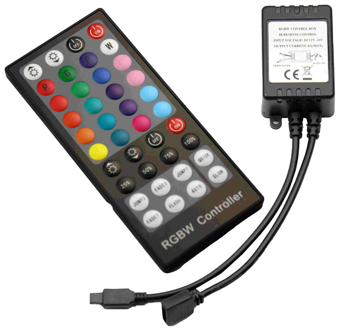 LED RGBW Controller, 12-24V, 8A, with Remote Console — image 1
