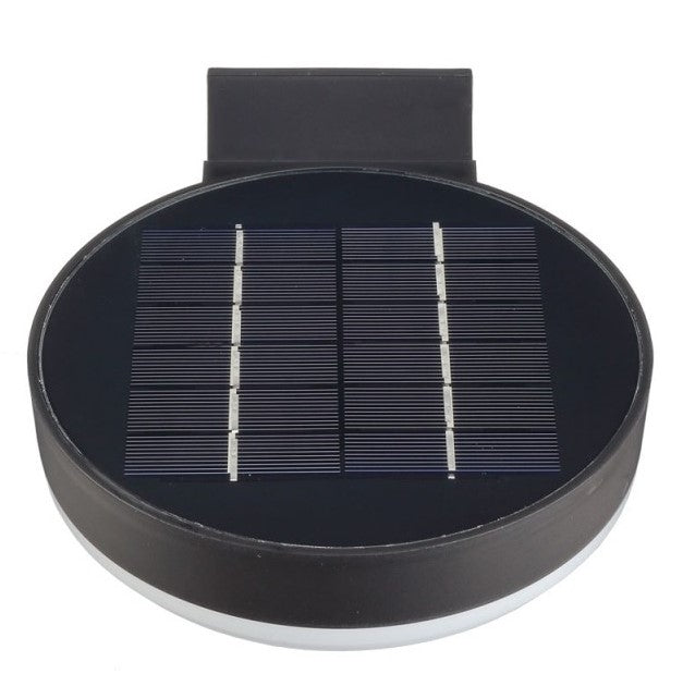 LED Solar Wall Lamp, Black, Round, PIR Sensor, 6W, White Light — image 4