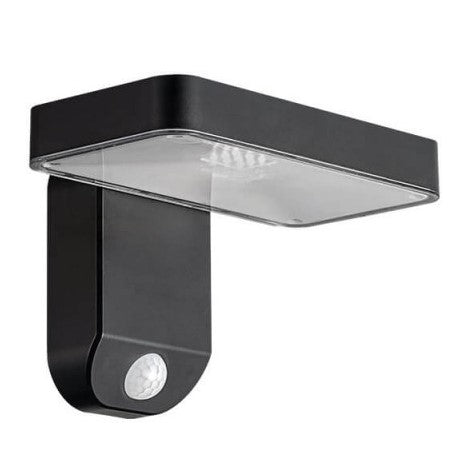 LED Solar Wall Lamp, Black, Square, 9W, Warm Light — image 2
