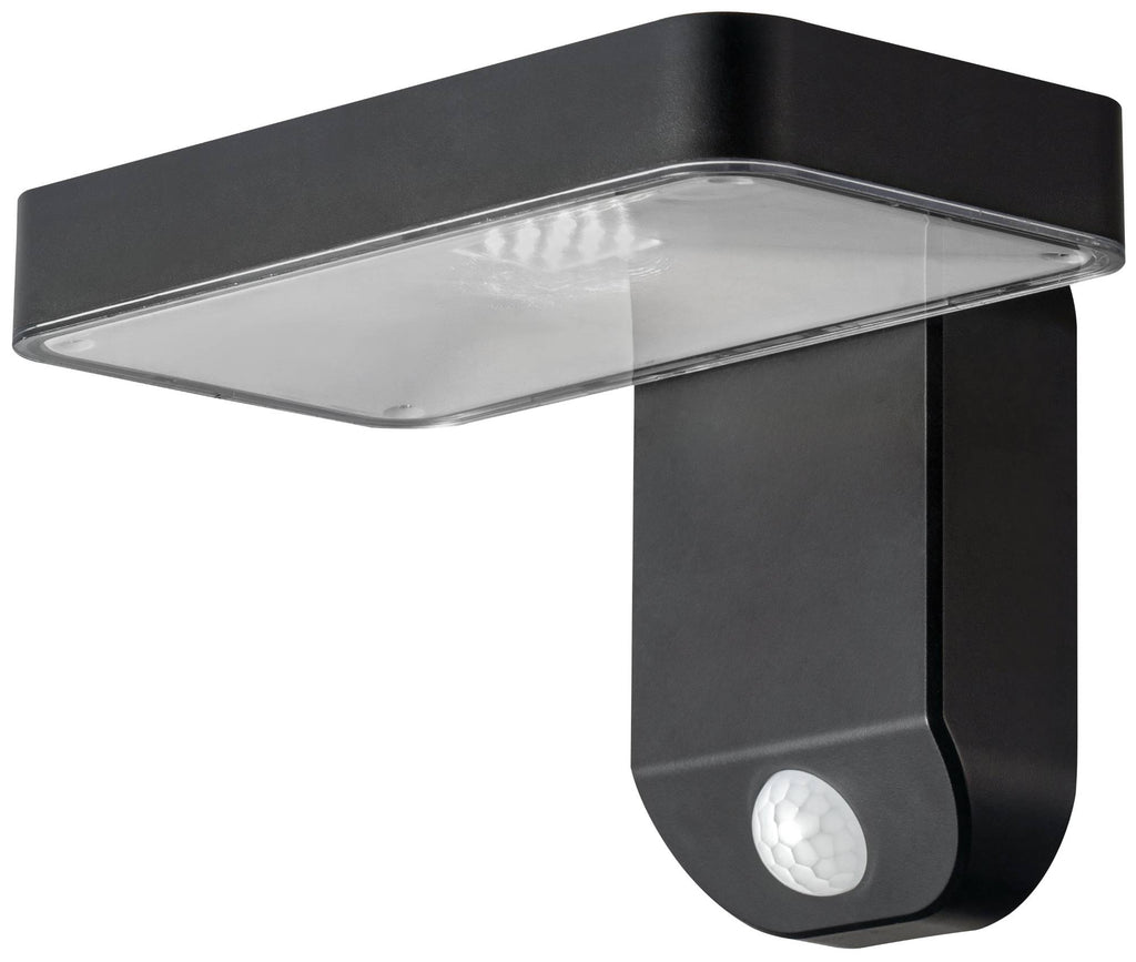 LED Solar Wall Lamp, Black, Square, 9W, Warm Light — image 1