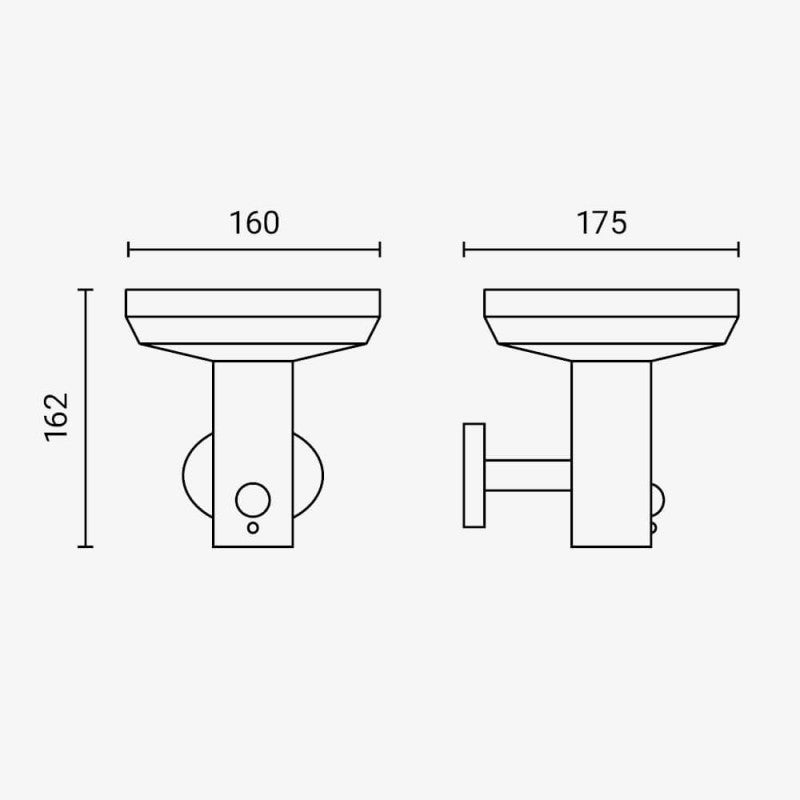 LED Solar Wall Light, Up, PIR Sensor, 4.4W, Warm Light — image 5